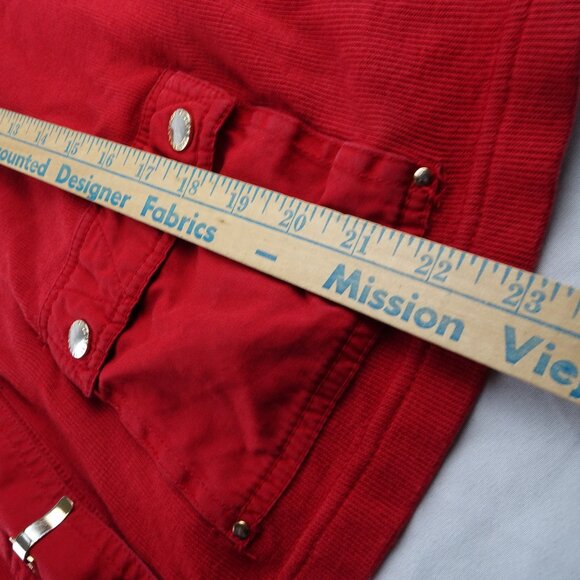 Lauren Ralph Lauren Red Jacket with Gold Clasp Closure & Pockets Size 1X - Picture 9 of 9
